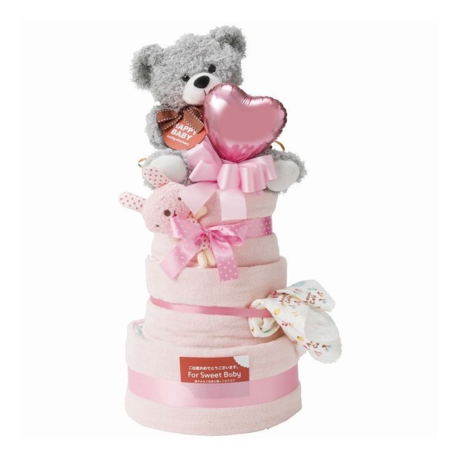 おむつケーキ3段 女の子